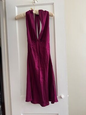 Victoria's Secret Fuchsia Halter Backless Dress